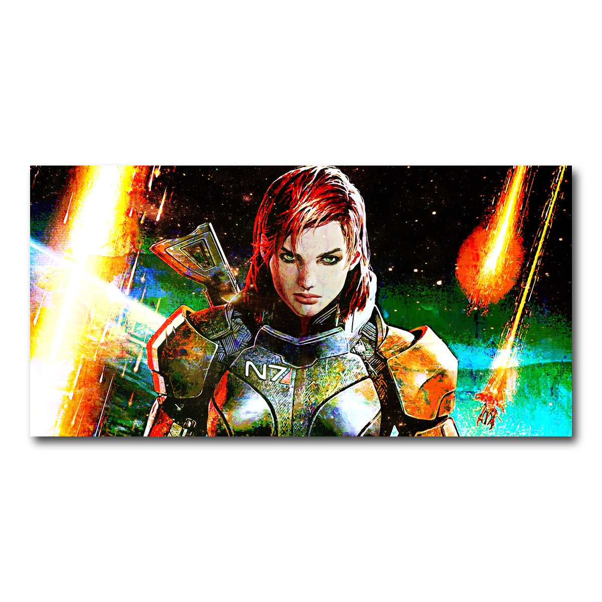 AUTO-MOCKUP WHITE | Mass Effect Femshep | 1 Piece | Gallery Wrap Canvas | group=2x1