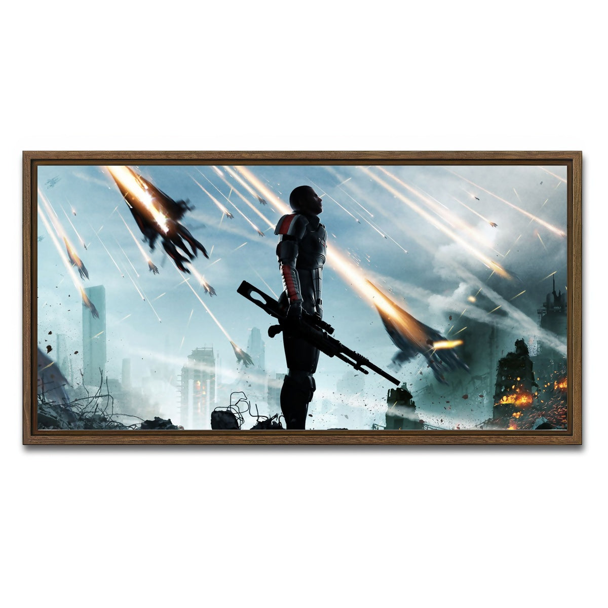 AUTO-MOCKUP WHITE | Mass Effect | 1 Piece | Walnut Framed Canvas | group=2x1