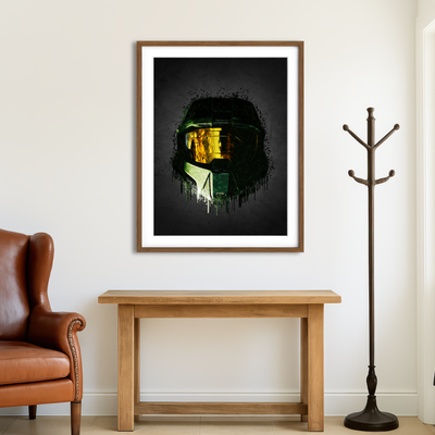 AUTO-MOCKUP ROOM | Master Chief Portrait Wall Art