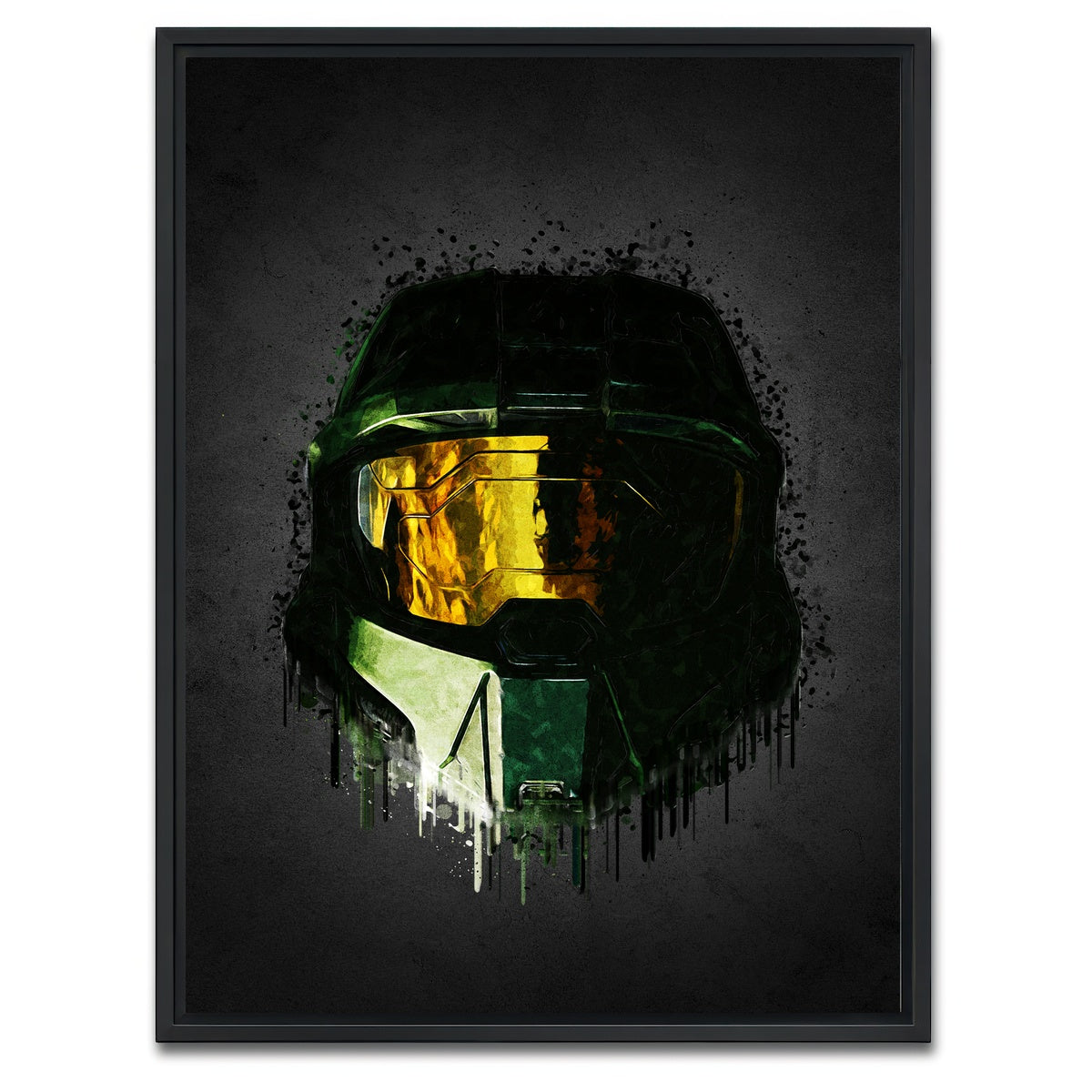 AUTO-MOCKUP WHITE | Master Chief Portrait | 1 Piece | Black Framed Canvas | group=3x4