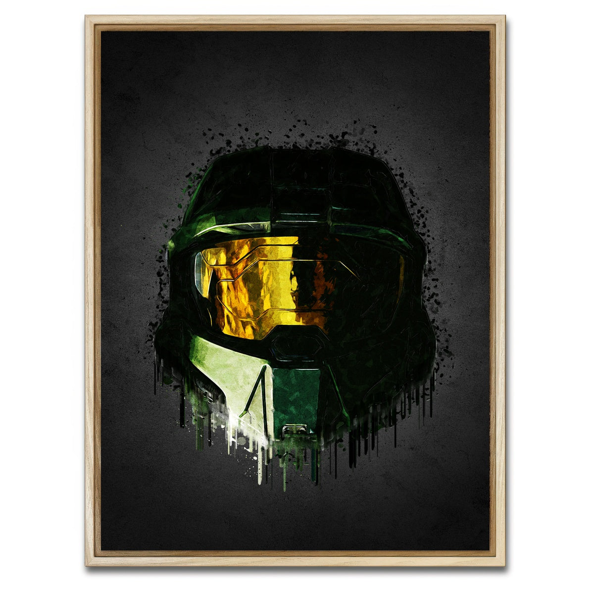 AUTO-MOCKUP WHITE | Master Chief Portrait | 1 Piece | Natural Framed Canvas | group=3x4