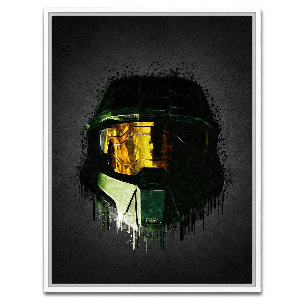 AUTO-MOCKUP WHITE | Master Chief Portrait | 1 Piece | White Framed Canvas | group=3x4
