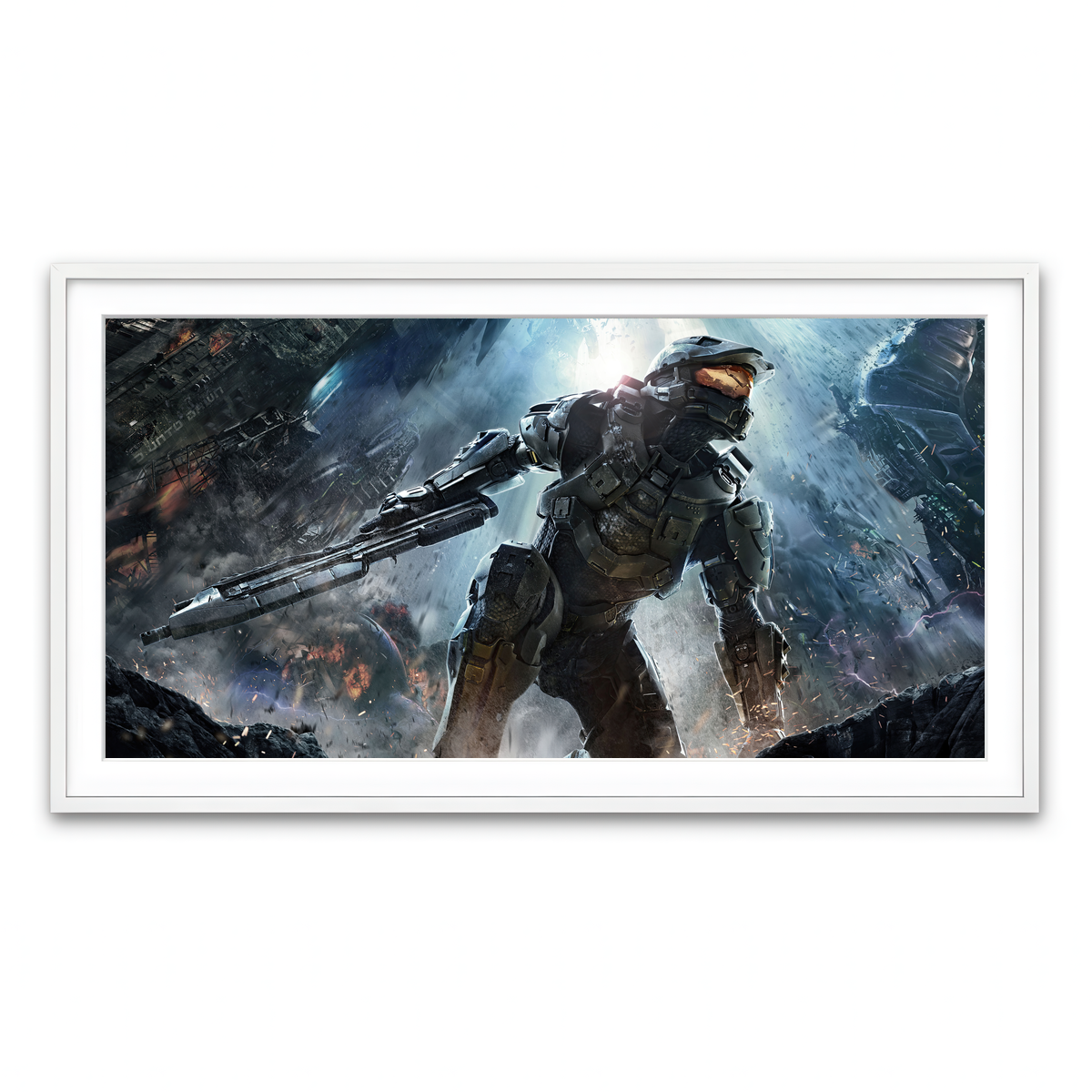 Framed Print 2x1 White