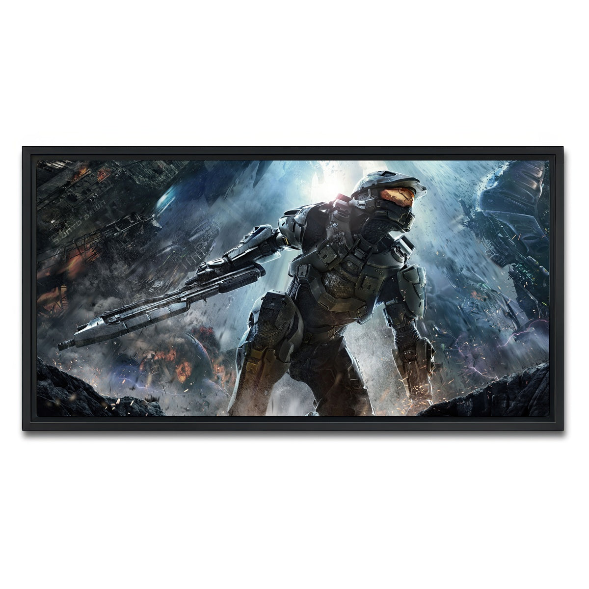 AUTO-MOCKUP WHITE | Master Chief | 1 Piece | Black Framed Canvas | group=2x1