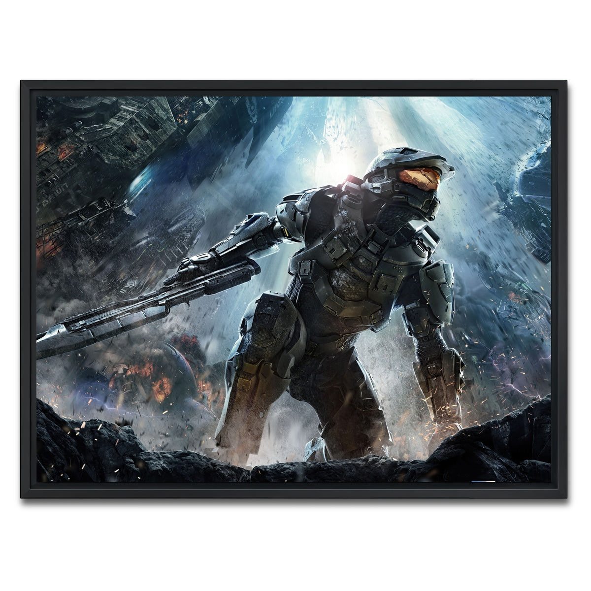 AUTO-MOCKUP WHITE | Master Chief | 1 Piece | Black Framed Canvas | group=4x3