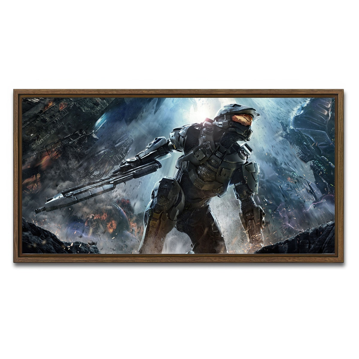 AUTO-MOCKUP WHITE | Master Chief | 1 Piece | Walnut Framed Canvas | group=2x1