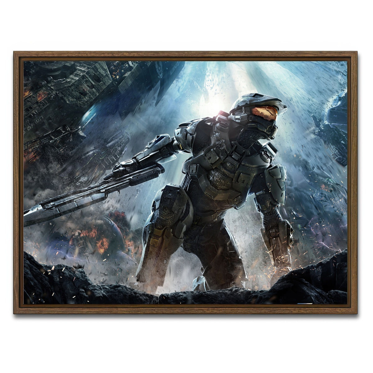AUTO-MOCKUP WHITE | Master Chief | 1 Piece | Walnut Framed Canvas | group=4x3