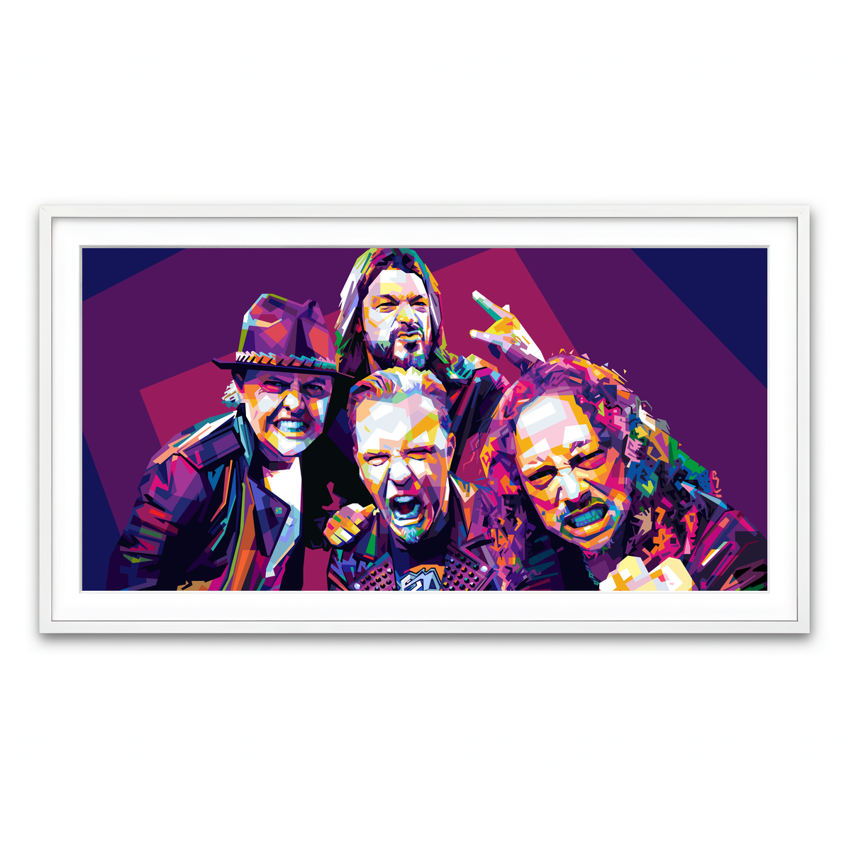 Framed Print 2x1 White