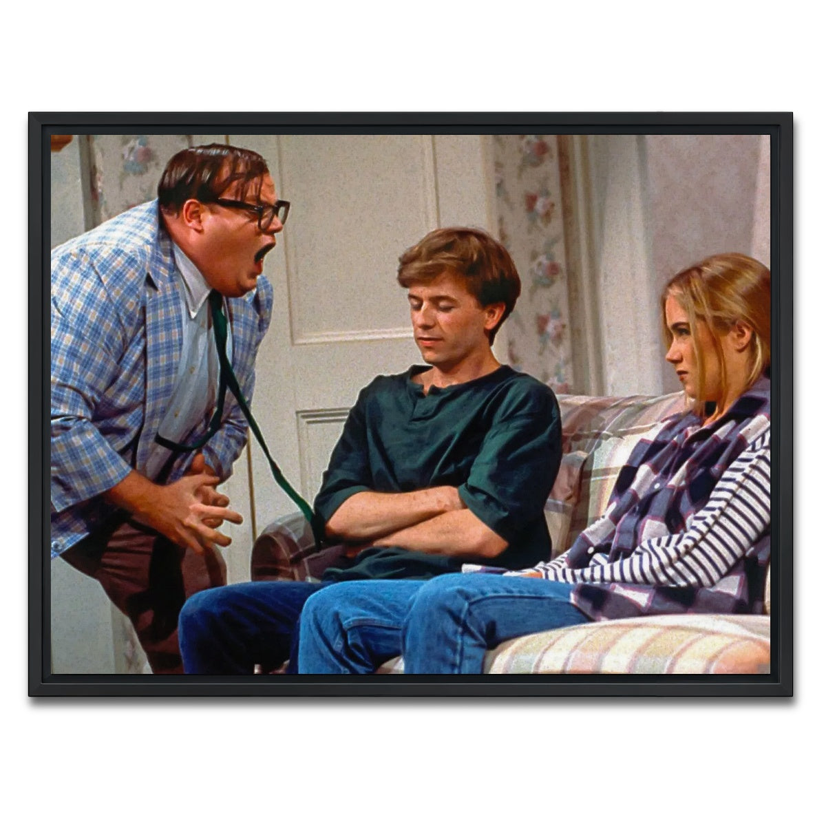 AUTO-MOCKUP WHITE | Matt Foley - Full Color | 1 Piece | Black Framed Canvas | group=4x3