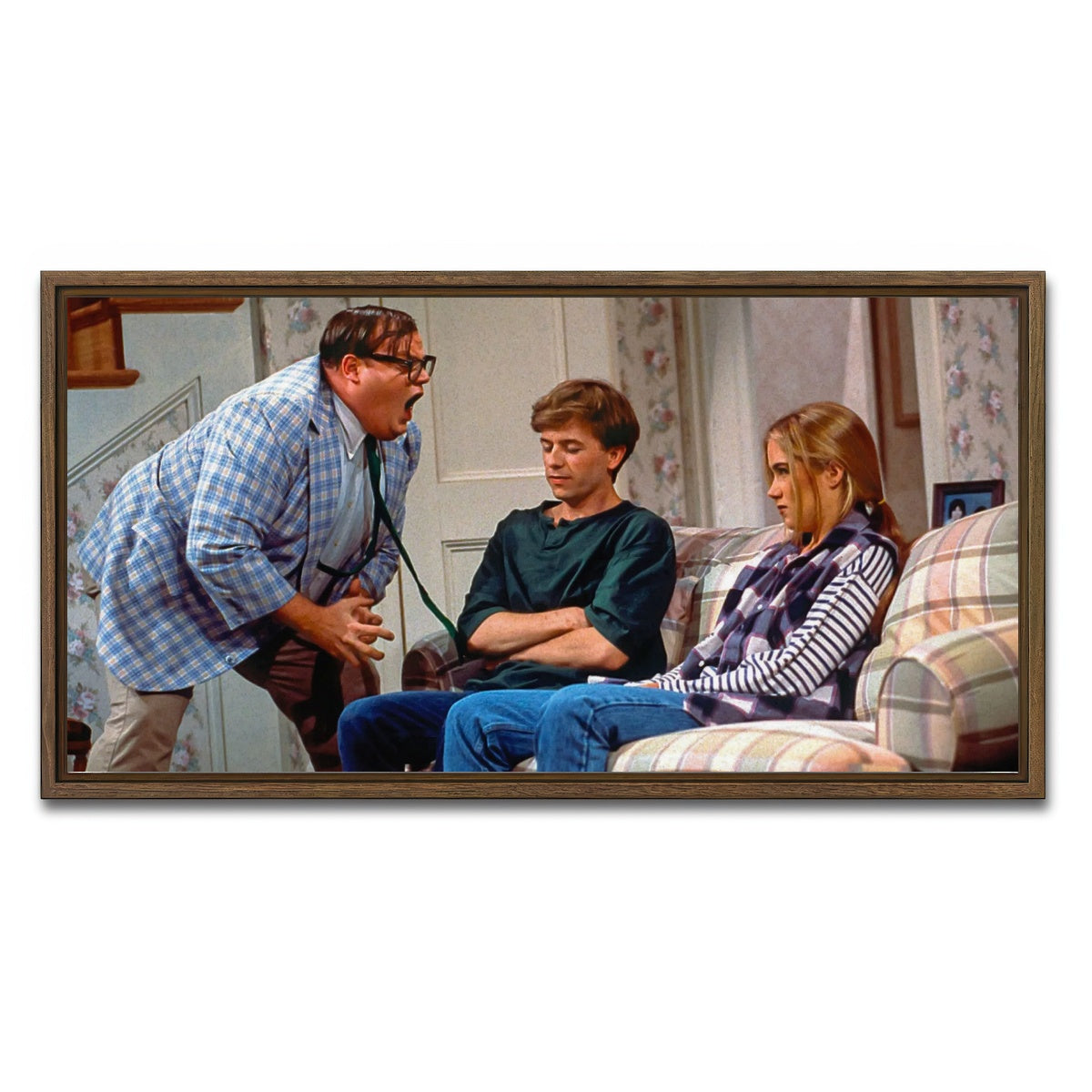 AUTO-MOCKUP WHITE | Matt Foley - Full Color | 1 Piece | Walnut Framed Canvas | group=2x1