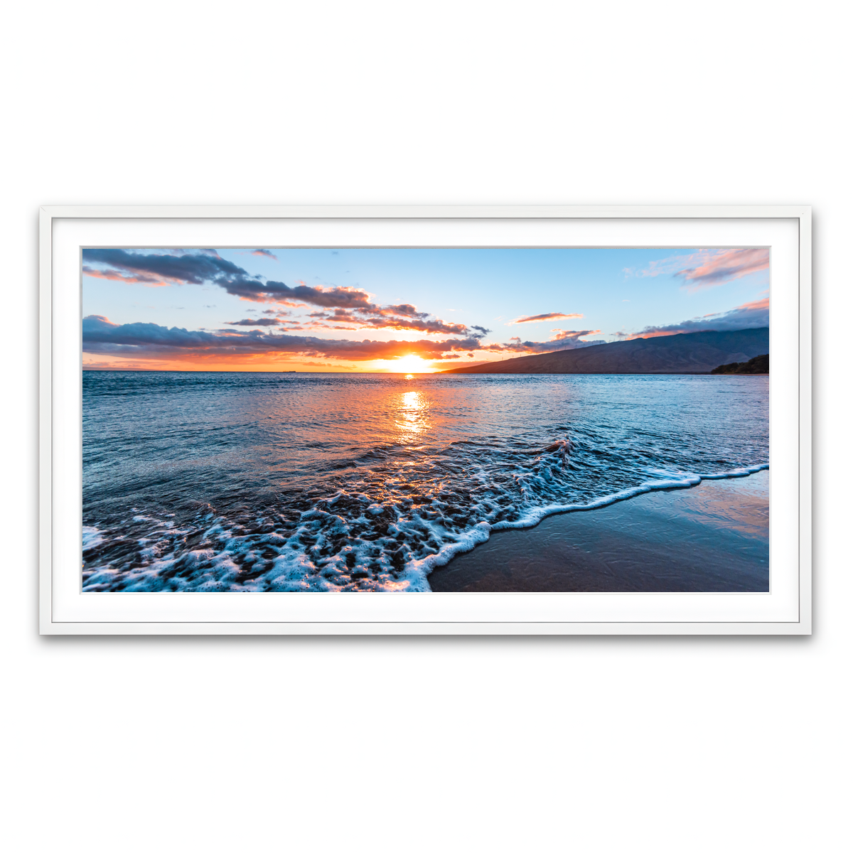 Framed Print 2x1 White