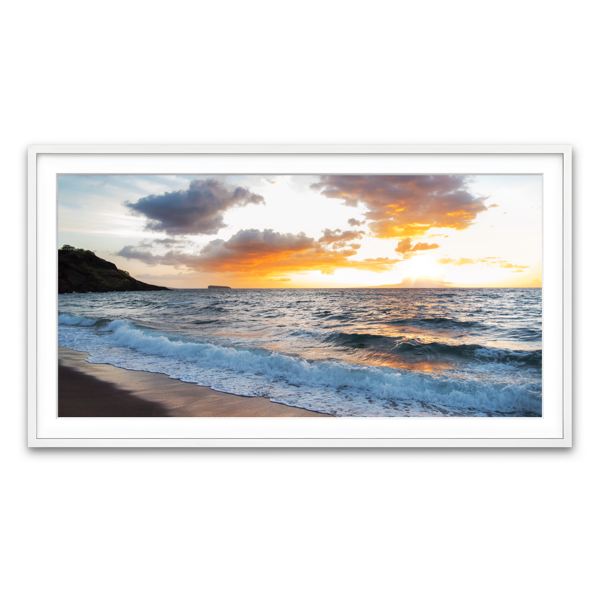 Framed Print 2x1 White