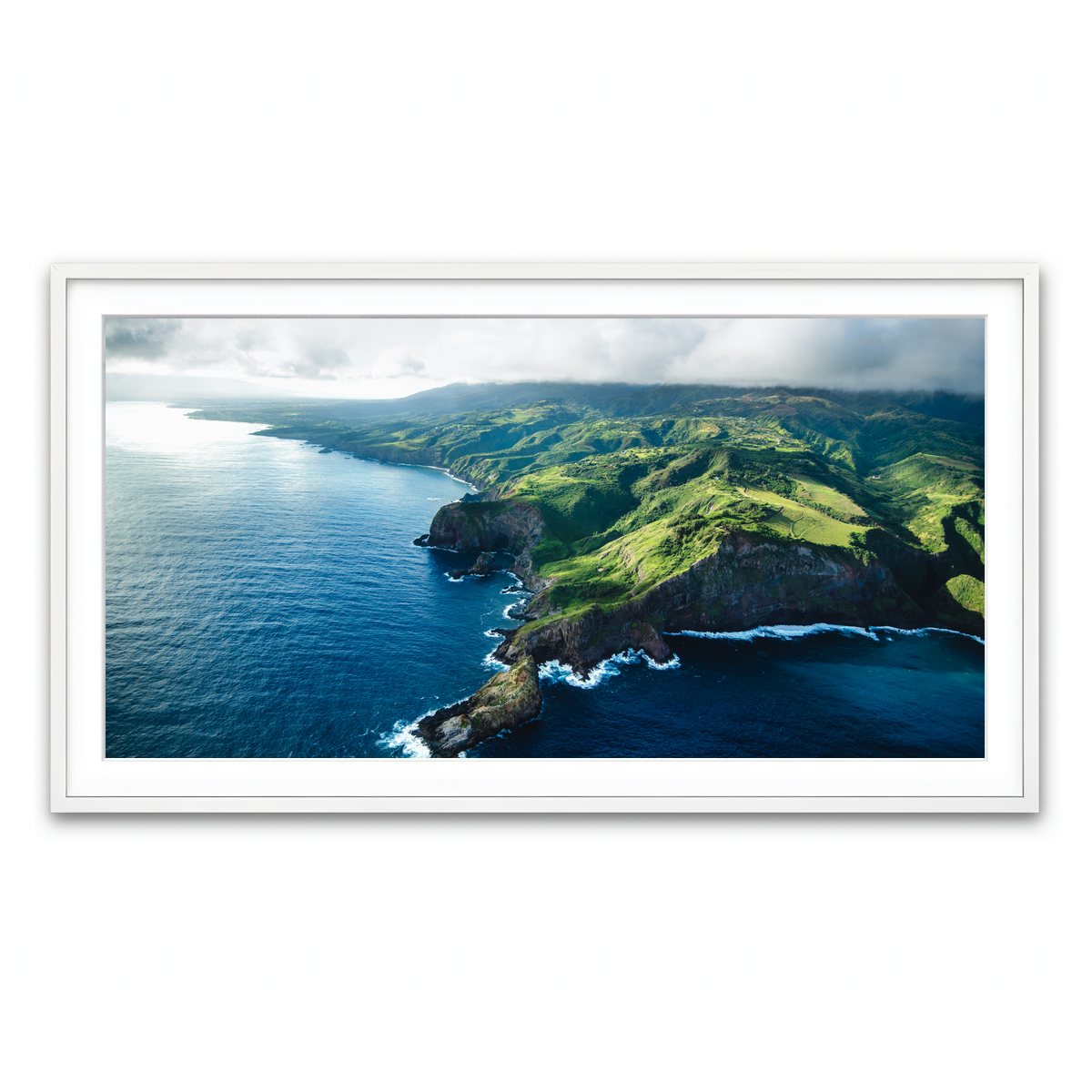 Framed Print 2x1 White