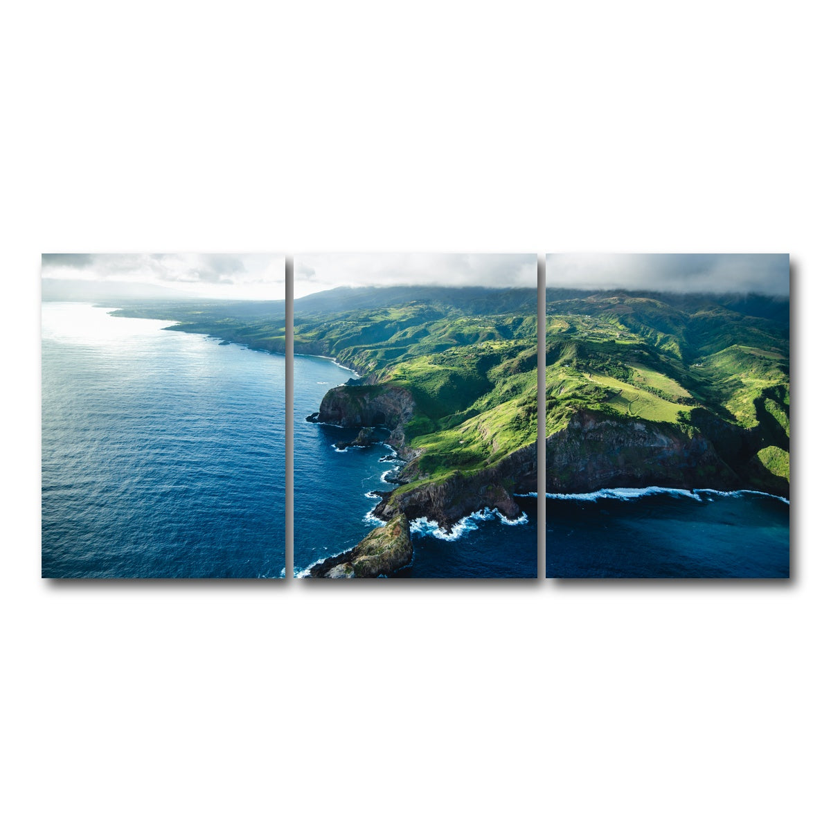 AUTO-MOCKUP WHITE | Maui Coast | 3 Piece | Gallery Wrap Canvas | group=18x24