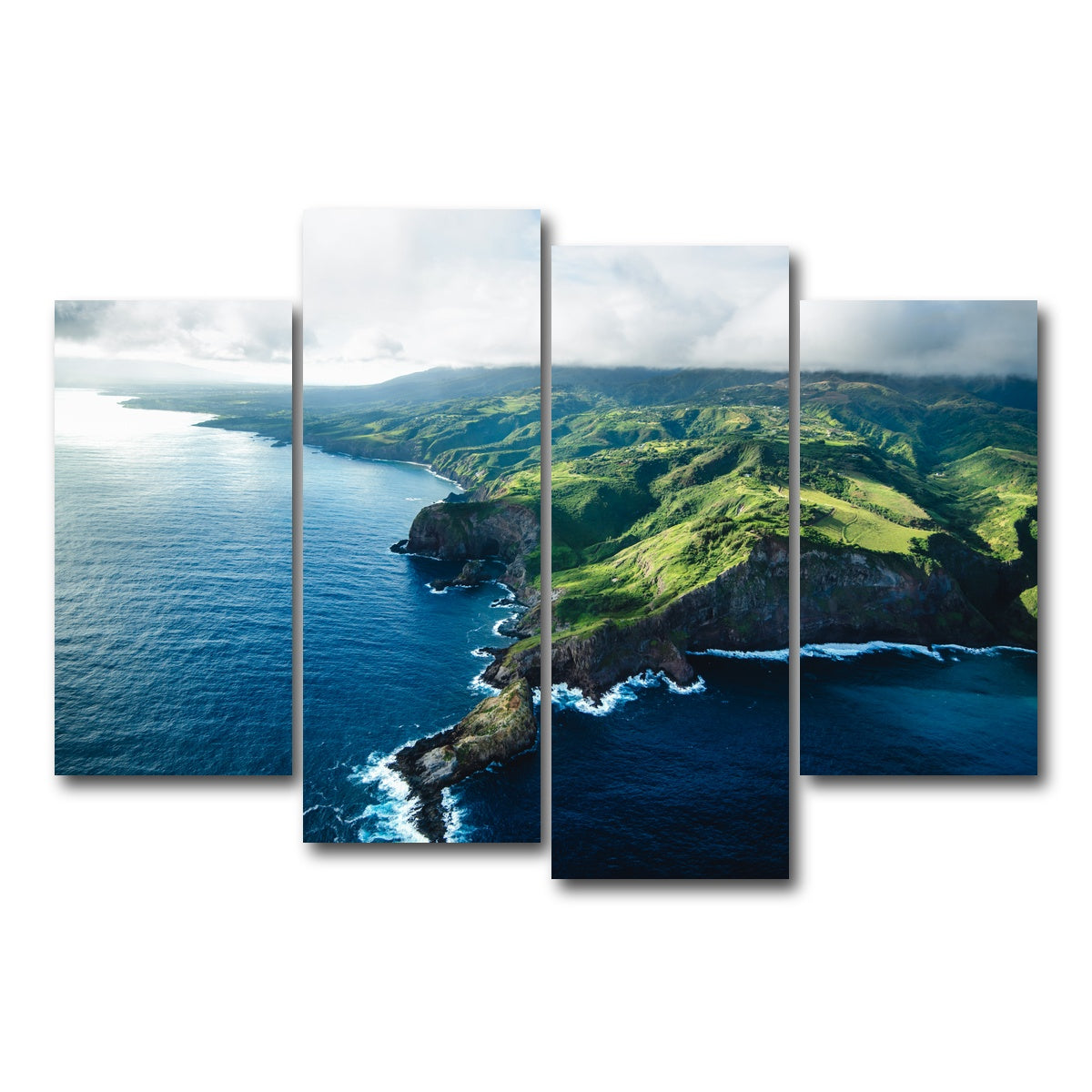 AUTO-MOCKUP WHITE | Maui Coast | 4 Piece | Gallery Wrap Canvas | group=4_short