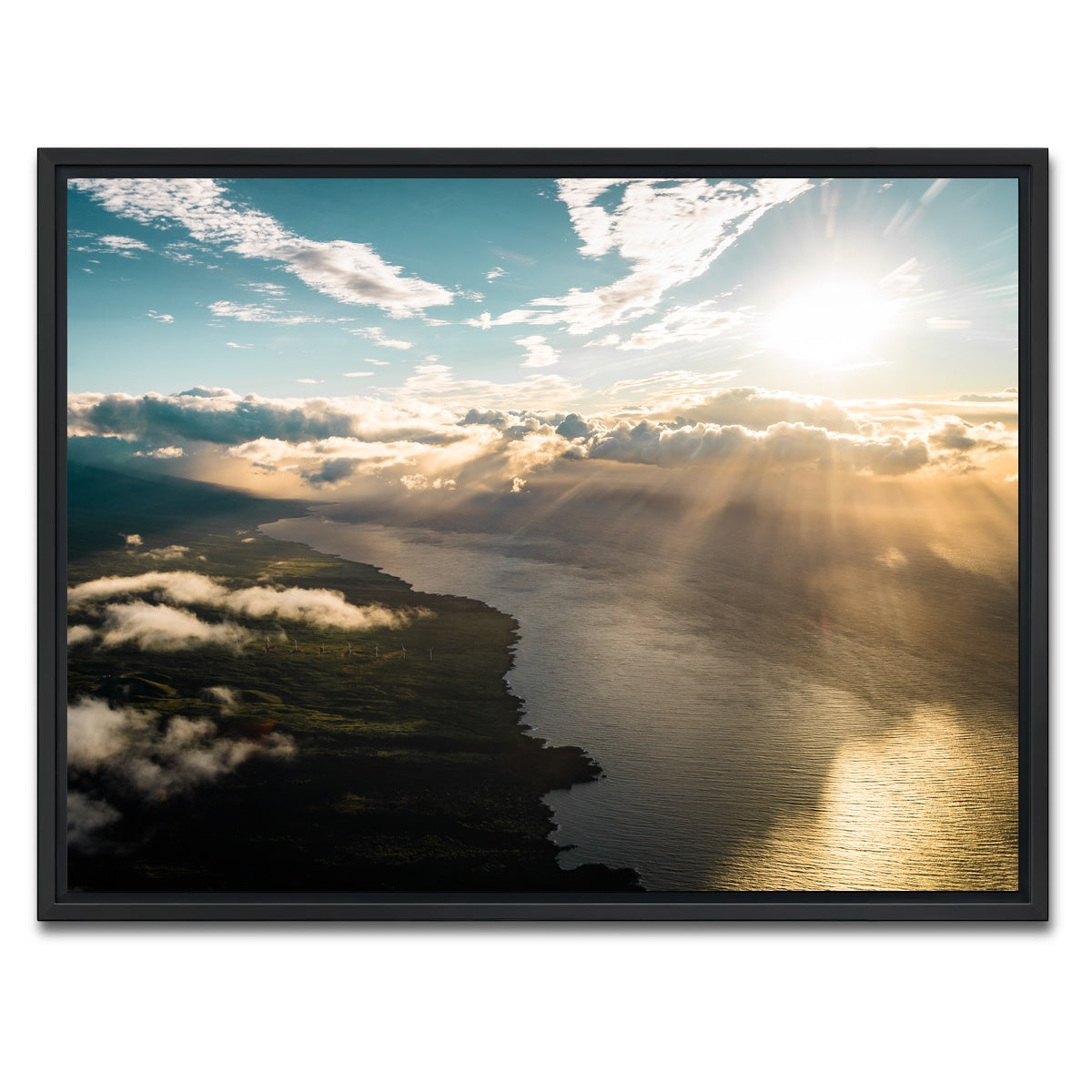 AUTO-MOCKUP WHITE | Maui From Above | 1 Piece | Black Framed Canvas | group=4x3