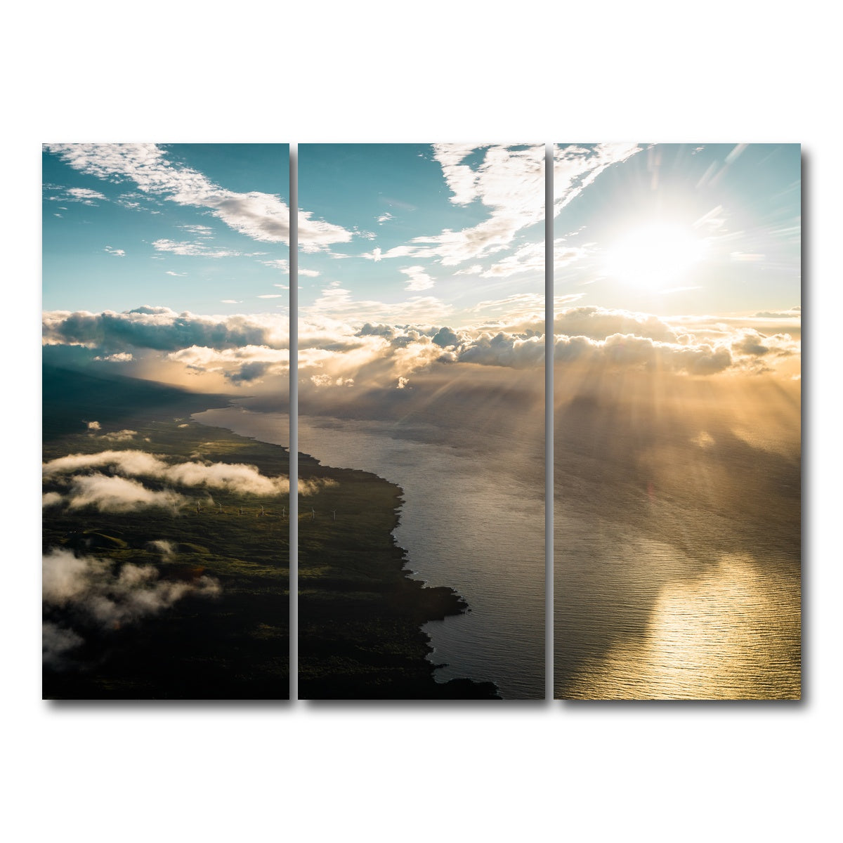 AUTO-MOCKUP WHITE | Maui From Above | 3 Piece | Gallery Wrap Canvas | group=8x18