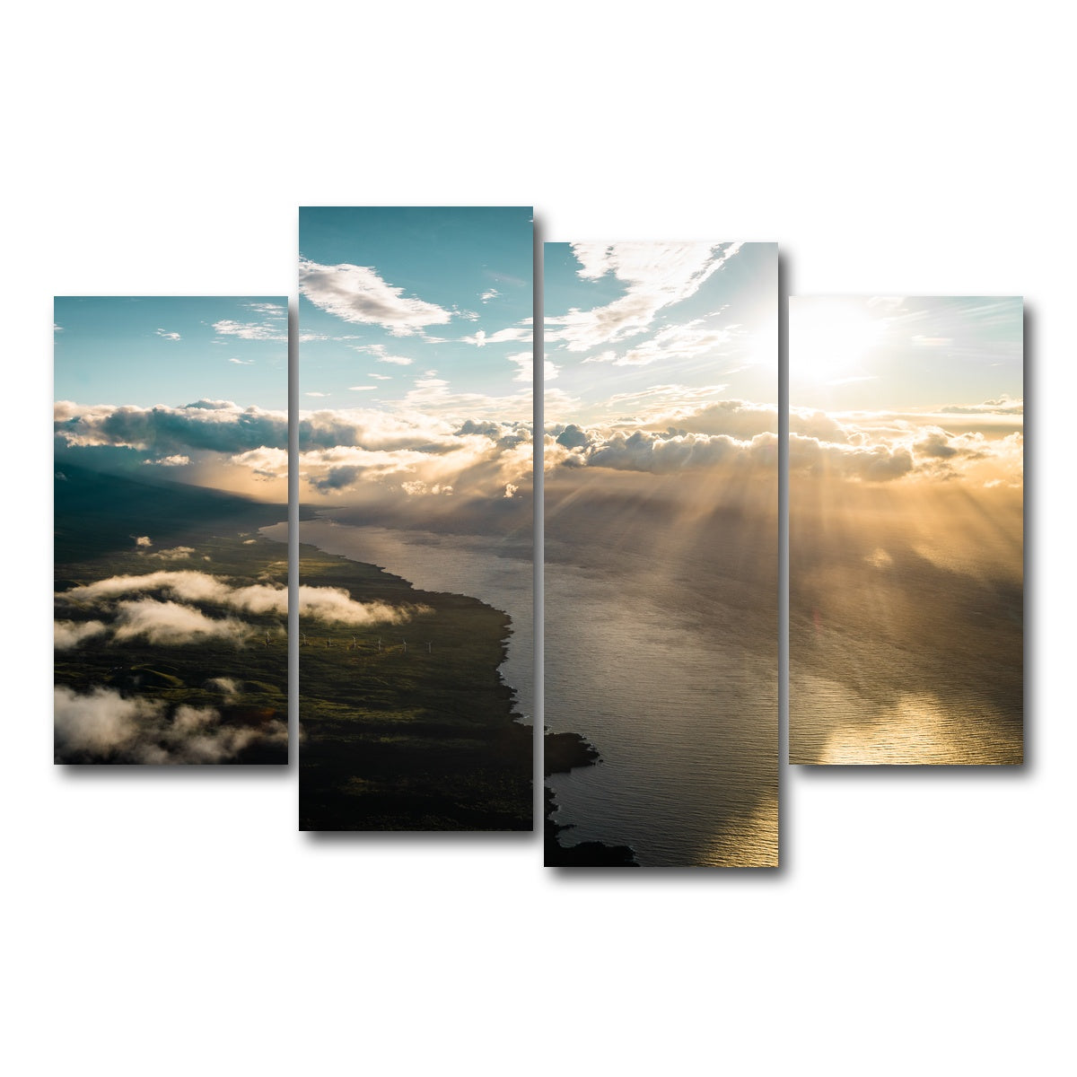 AUTO-MOCKUP WHITE | Maui From Above | 4 Piece | Gallery Wrap Canvas | group=4_short