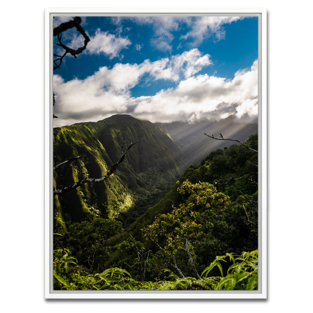 AUTO-MOCKUP WHITE | Maui Landscape | 1 Piece | White Framed Canvas | group=3x4