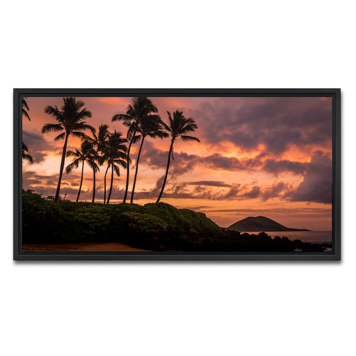 AUTO-MOCKUP WHITE | Maui Morning | 1 Piece | Black Framed Canvas | group=2x1