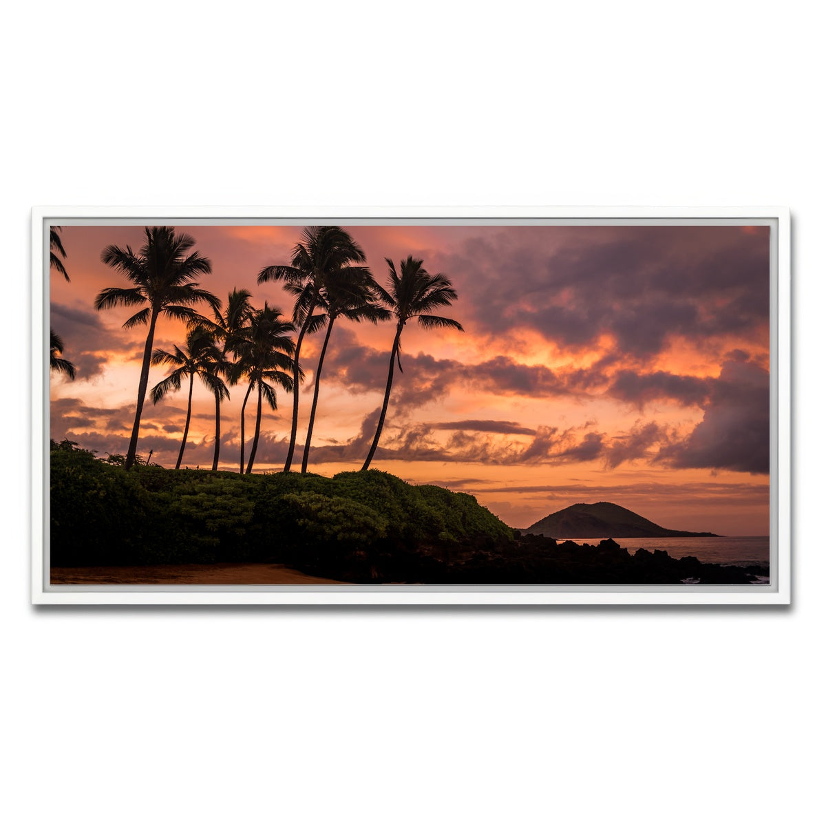 AUTO-MOCKUP WHITE | Maui Morning | 1 Piece | White Framed Canvas | group=2x1
