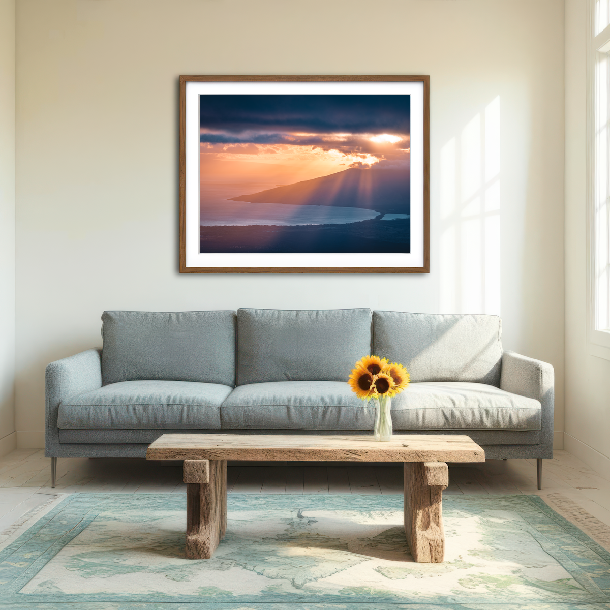 AUTO-MOCKUP ROOM | Maui Sun Rays Wall Art