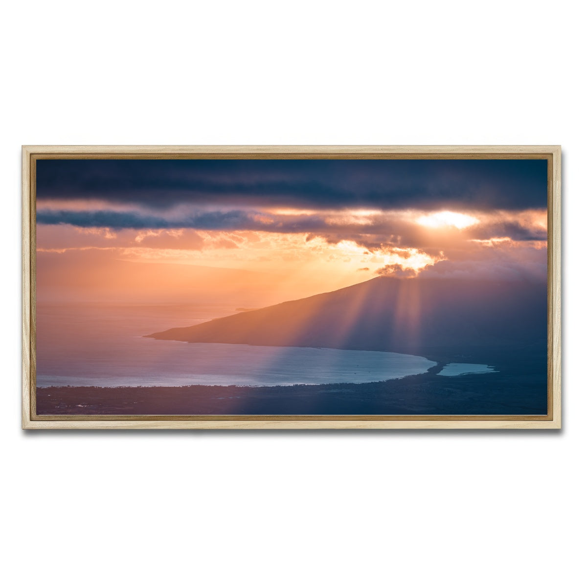 AUTO-MOCKUP WHITE | Maui Sun Rays | 1 Piece | Natural Framed Canvas | group=2x1
