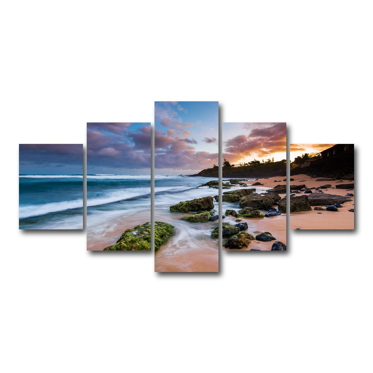 AUTO-MOCKUP WHITE | Maui Sunrise | 5 Piece | Gallery Wrap Canvas | group=5_short