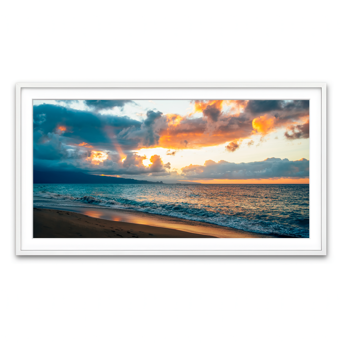 Framed Print 2x1 White