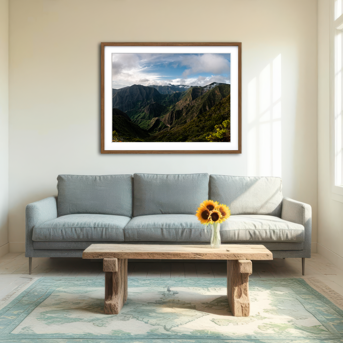 AUTO-MOCKUP ROOM | Maui Valley Panorama Wall Art