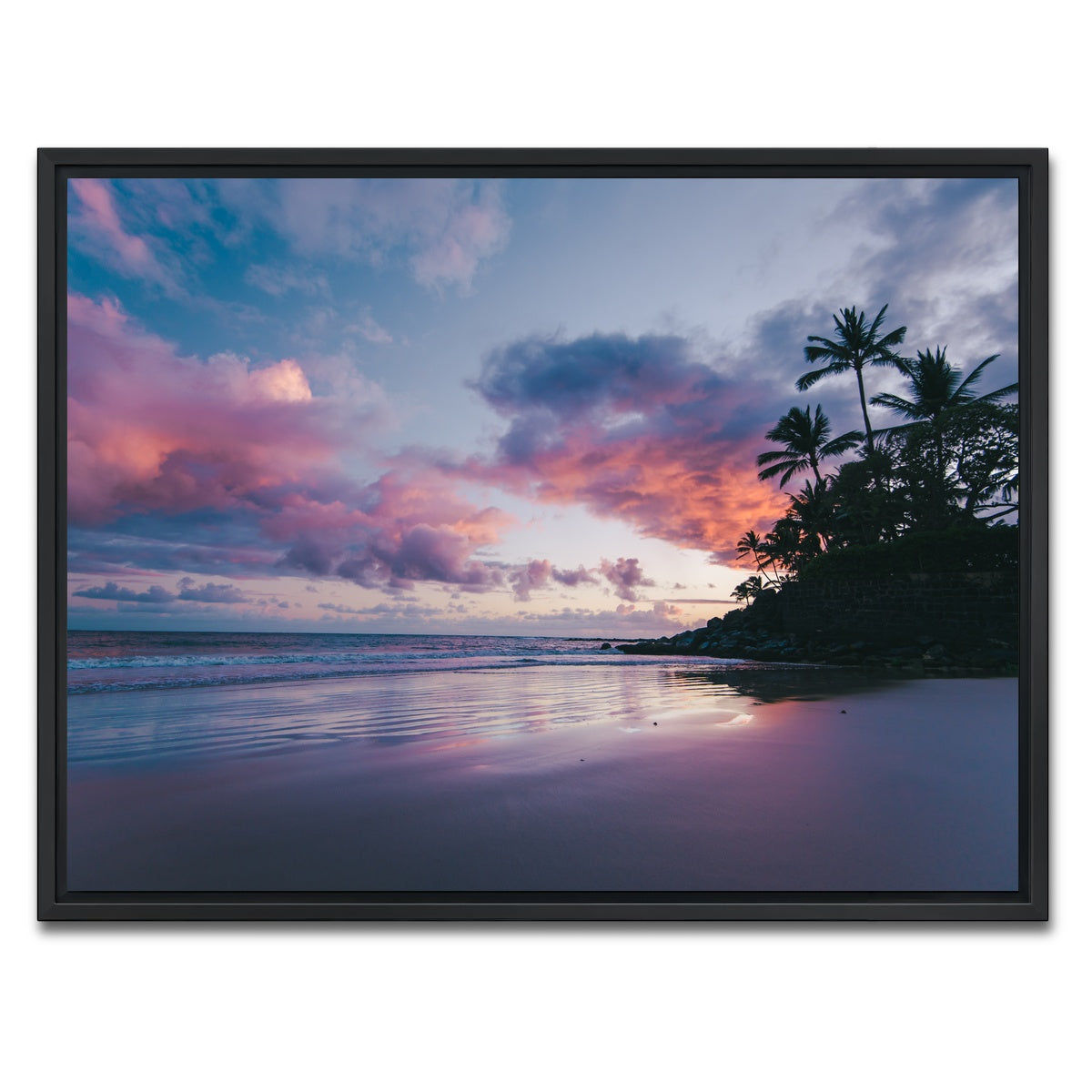 AUTO-MOCKUP WHITE | Maui at Dusk | 1 Piece | Black Framed Canvas | group=4x3
