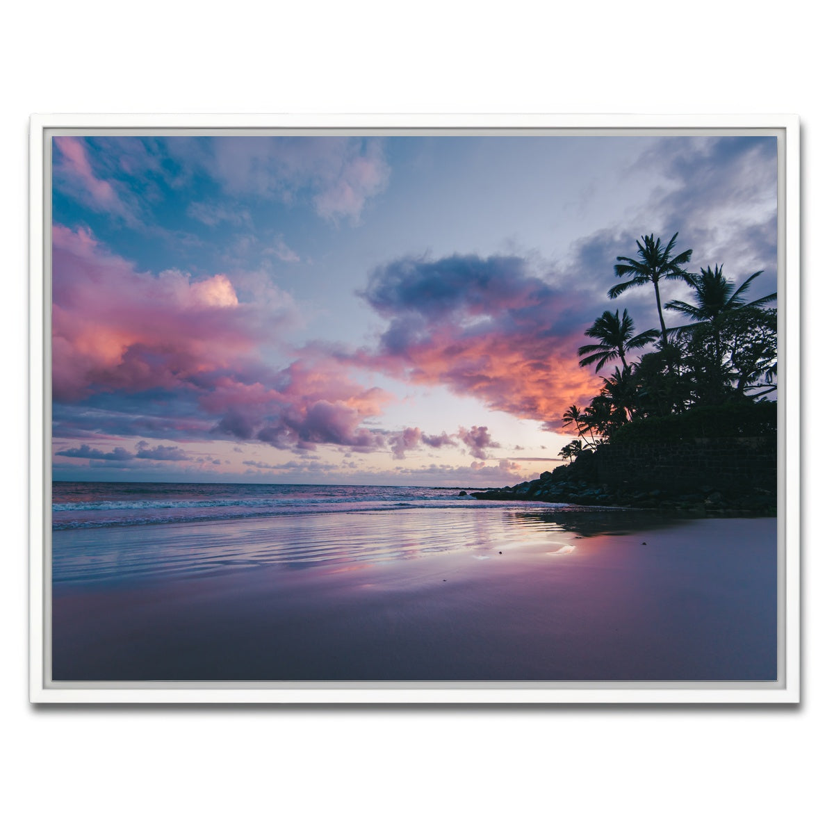 AUTO-MOCKUP WHITE | Maui at Dusk | 1 Piece | White Framed Canvas | group=4x3