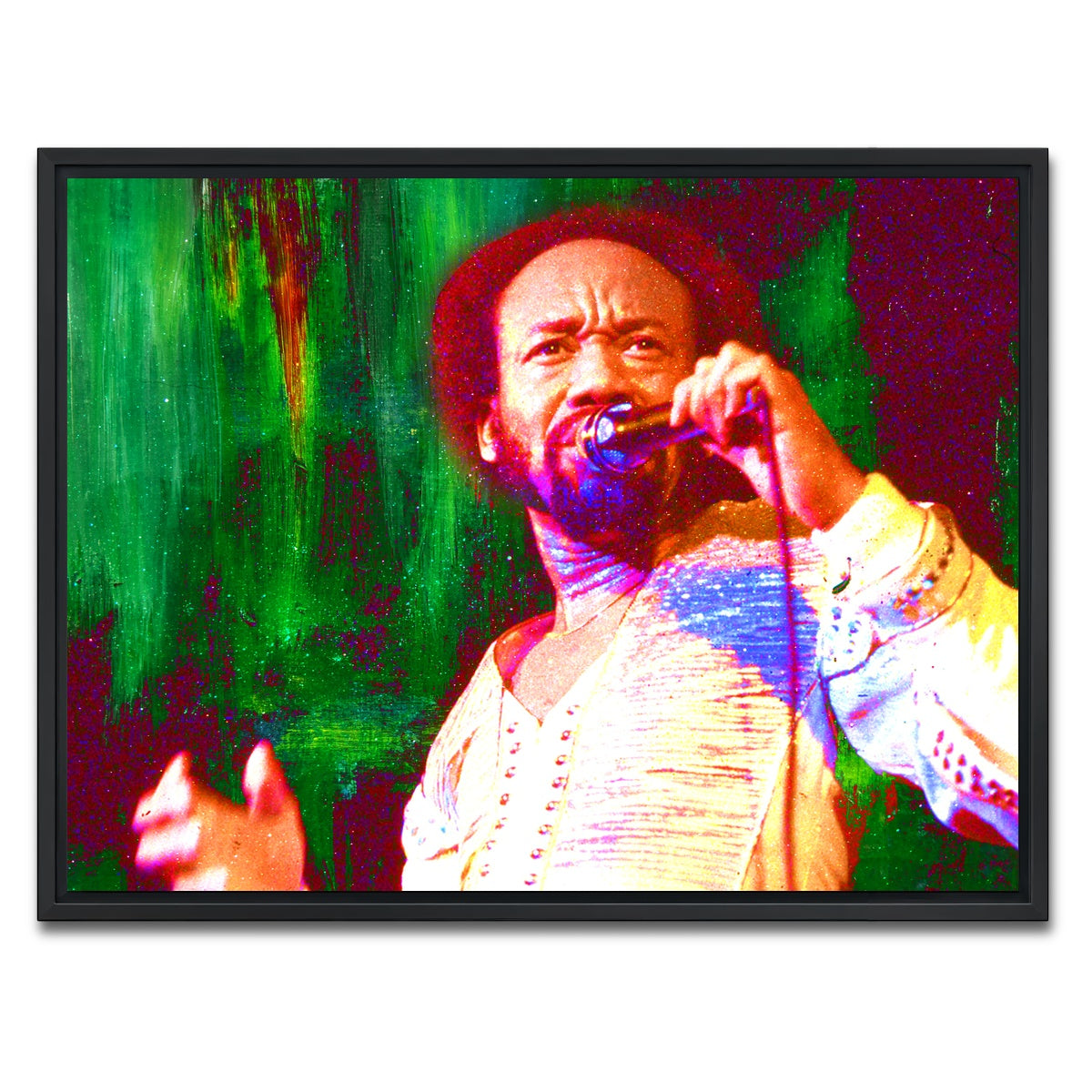 AUTO-MOCKUP WHITE | Maurice White | 1 Piece | Black Framed Canvas | group=4x3