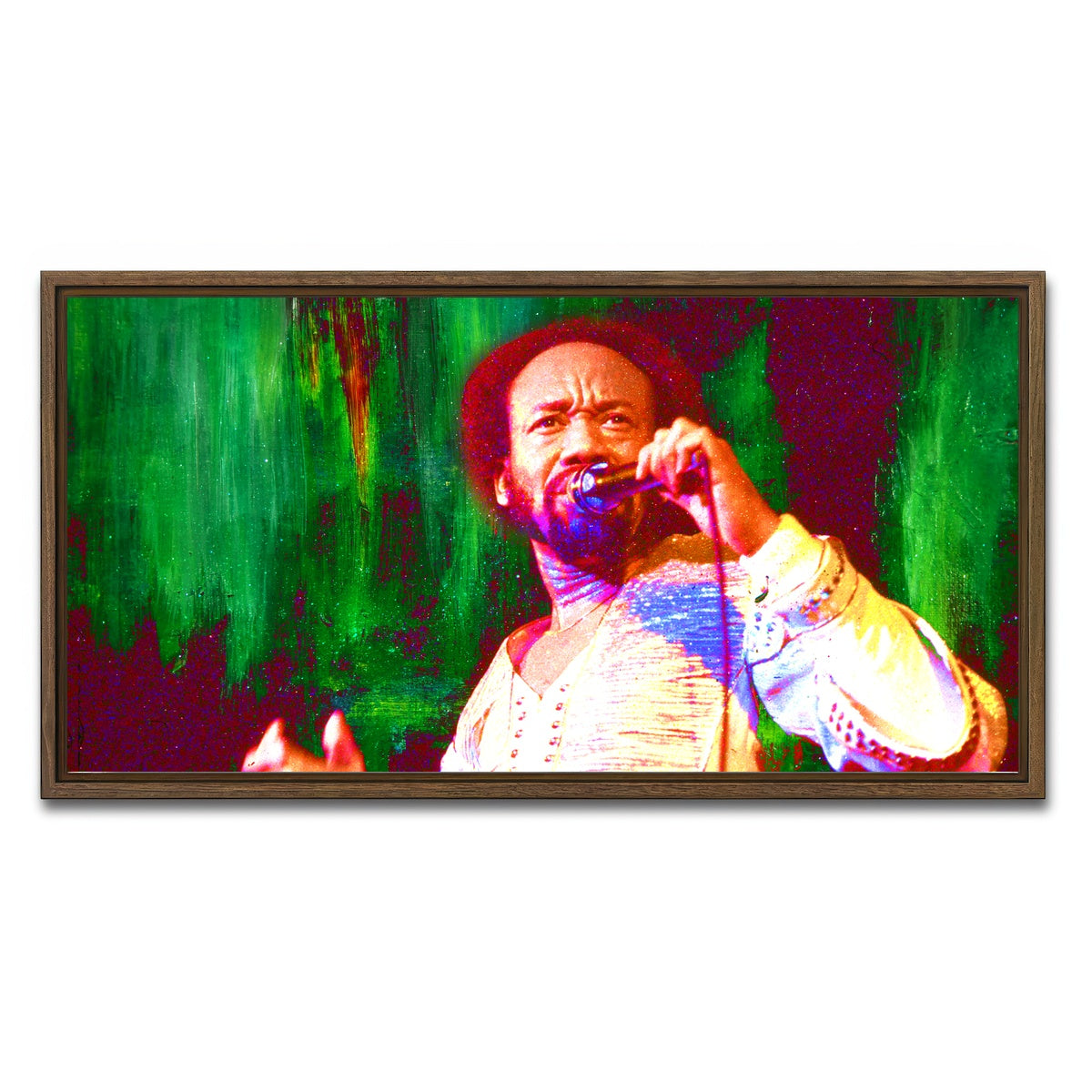 AUTO-MOCKUP WHITE | Maurice White | 1 Piece | Walnut Framed Canvas | group=2x1