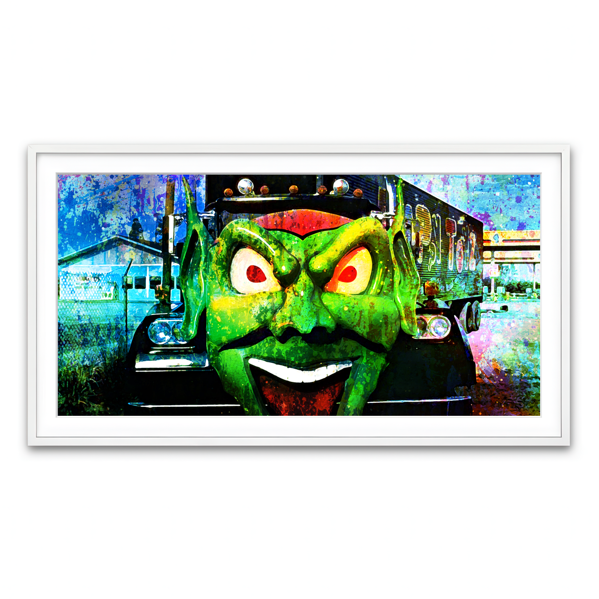 Framed Print 2x1 White