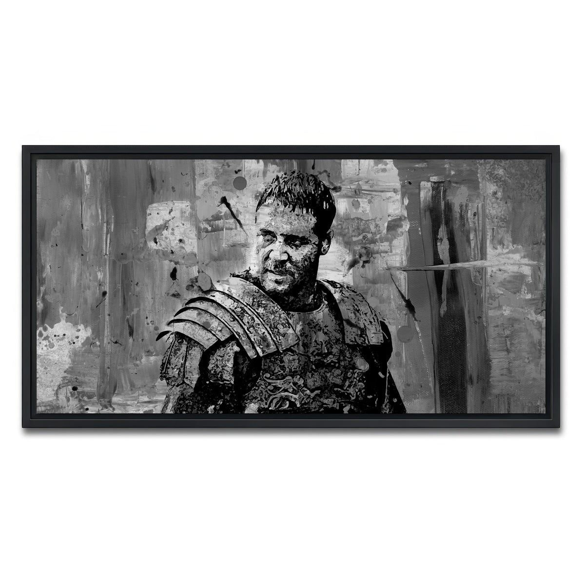 AUTO-MOCKUP WHITE | Maximus grayscale | 1 Piece | Black Framed Canvas | group=2x1