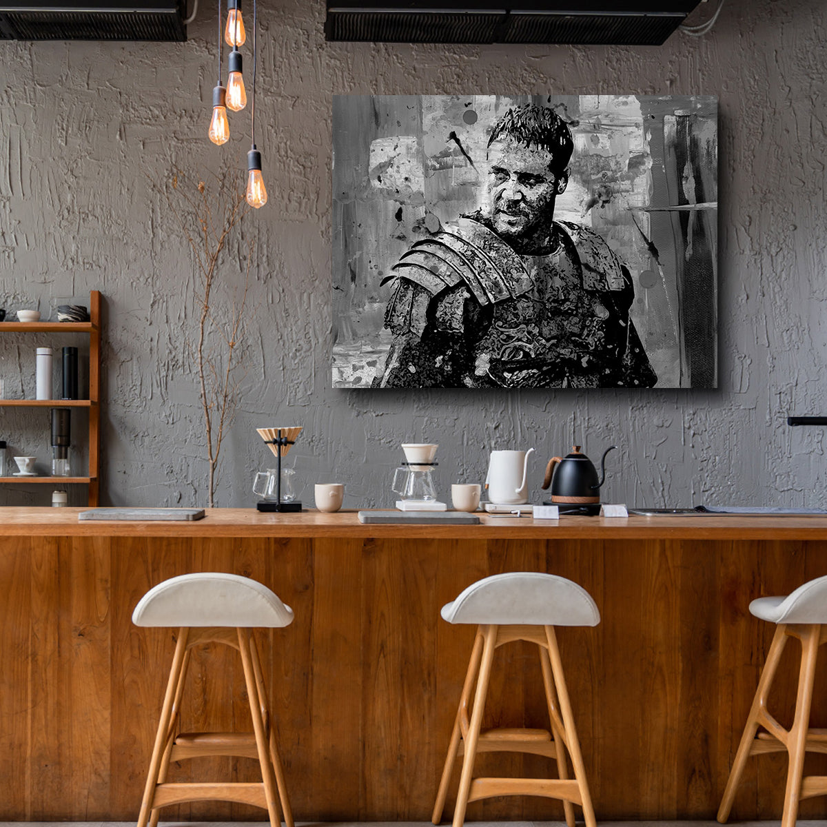 Maximus Grayscale Wall Art