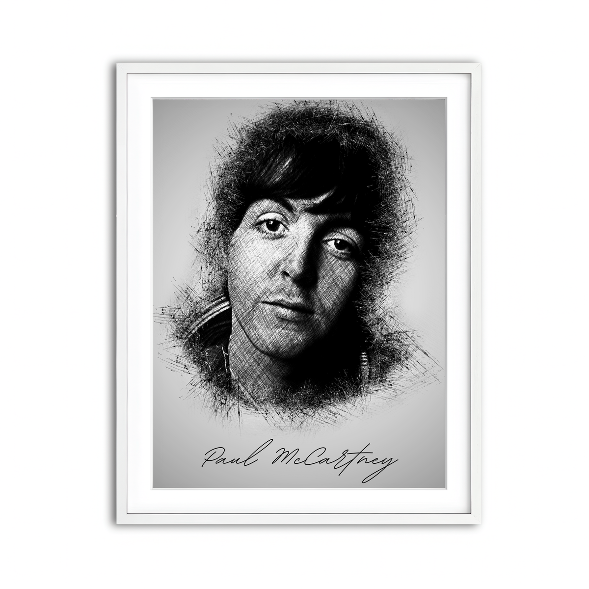 Framed Print 3x4 White