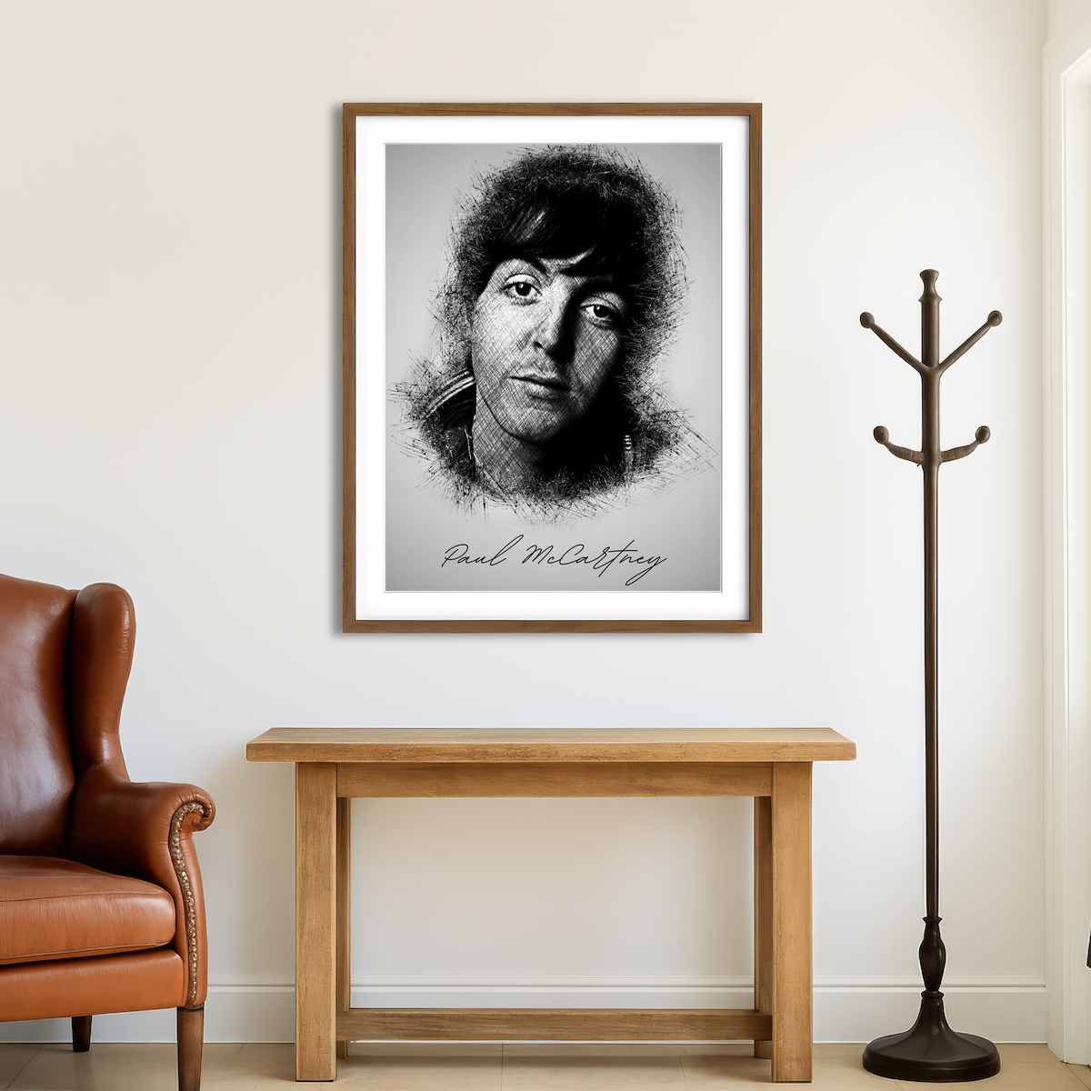 AUTO-MOCKUP ROOM | McCartney Sketch Wall Art