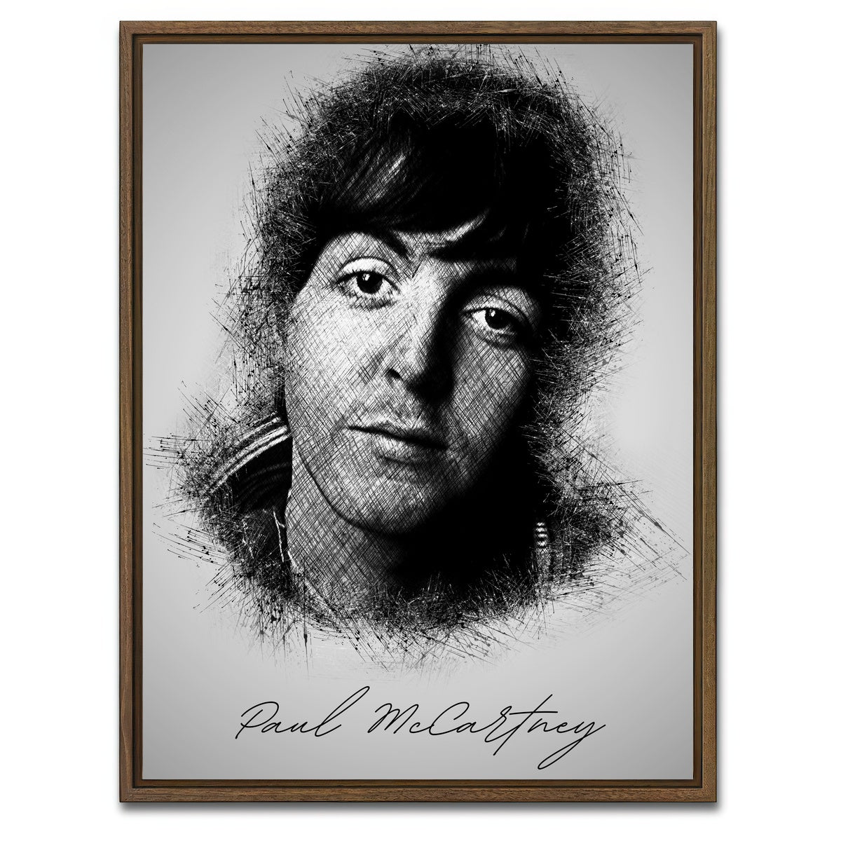 AUTO-MOCKUP WHITE | McCartney Sketch | 1 Piece | Walnut Framed Canvas | group=3x4
