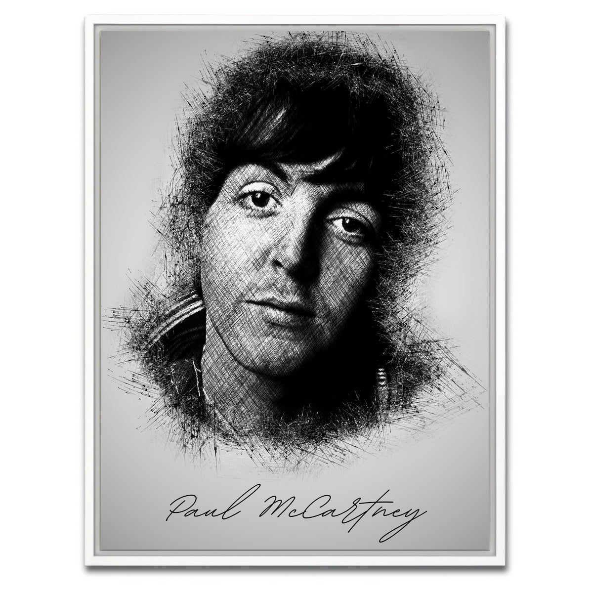AUTO-MOCKUP WHITE | McCartney Sketch | 1 Piece | White Framed Canvas | group=3x4