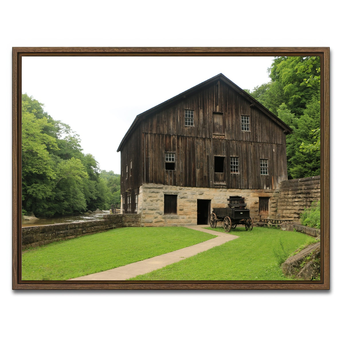 AUTO-MOCKUP WHITE | McConnells Mill State Park | 1 Piece | Walnut Framed Canvas | group=4x3