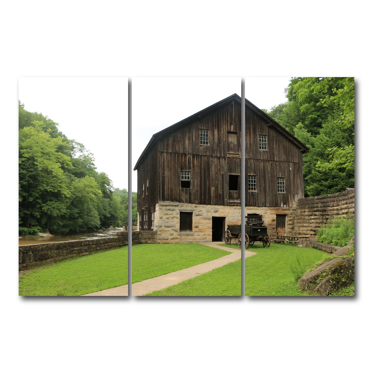AUTO-MOCKUP WHITE | McConnells Mill State Park | 3 Piece | Gallery Wrap Canvas | group=12x24
