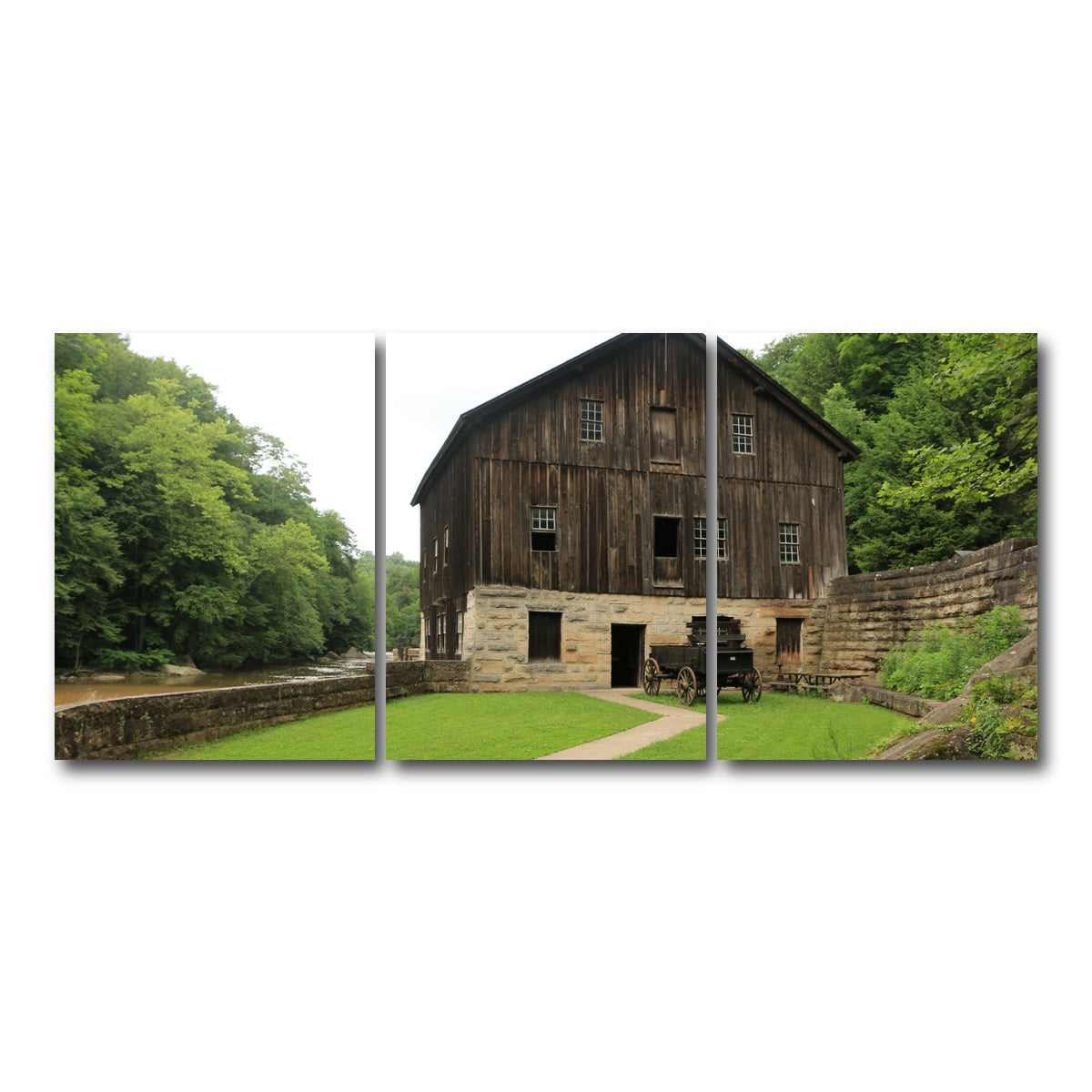 AUTO-MOCKUP WHITE | McConnells Mill State Park | 3 Piece | Gallery Wrap Canvas | group=18x24