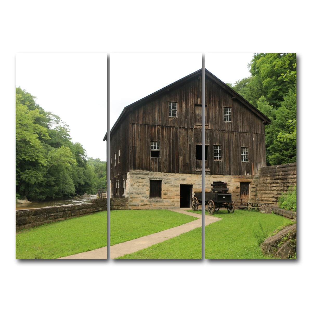 AUTO-MOCKUP WHITE | McConnells Mill State Park | 3 Piece | Gallery Wrap Canvas | group=8x18