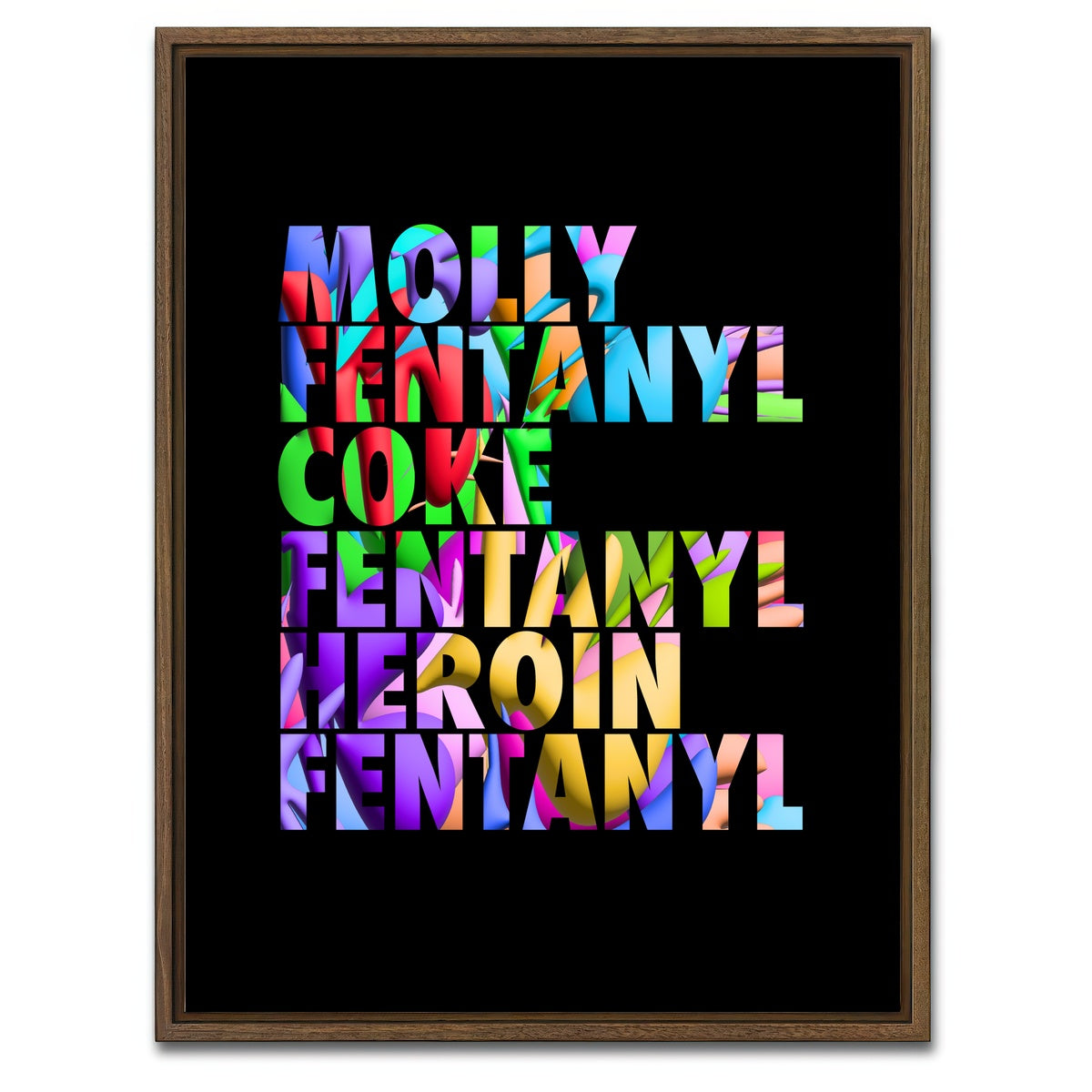AUTO-MOCKUP WHITE | Mdern Drugs | 1 Piece | Walnut Framed Canvas | group=3x4