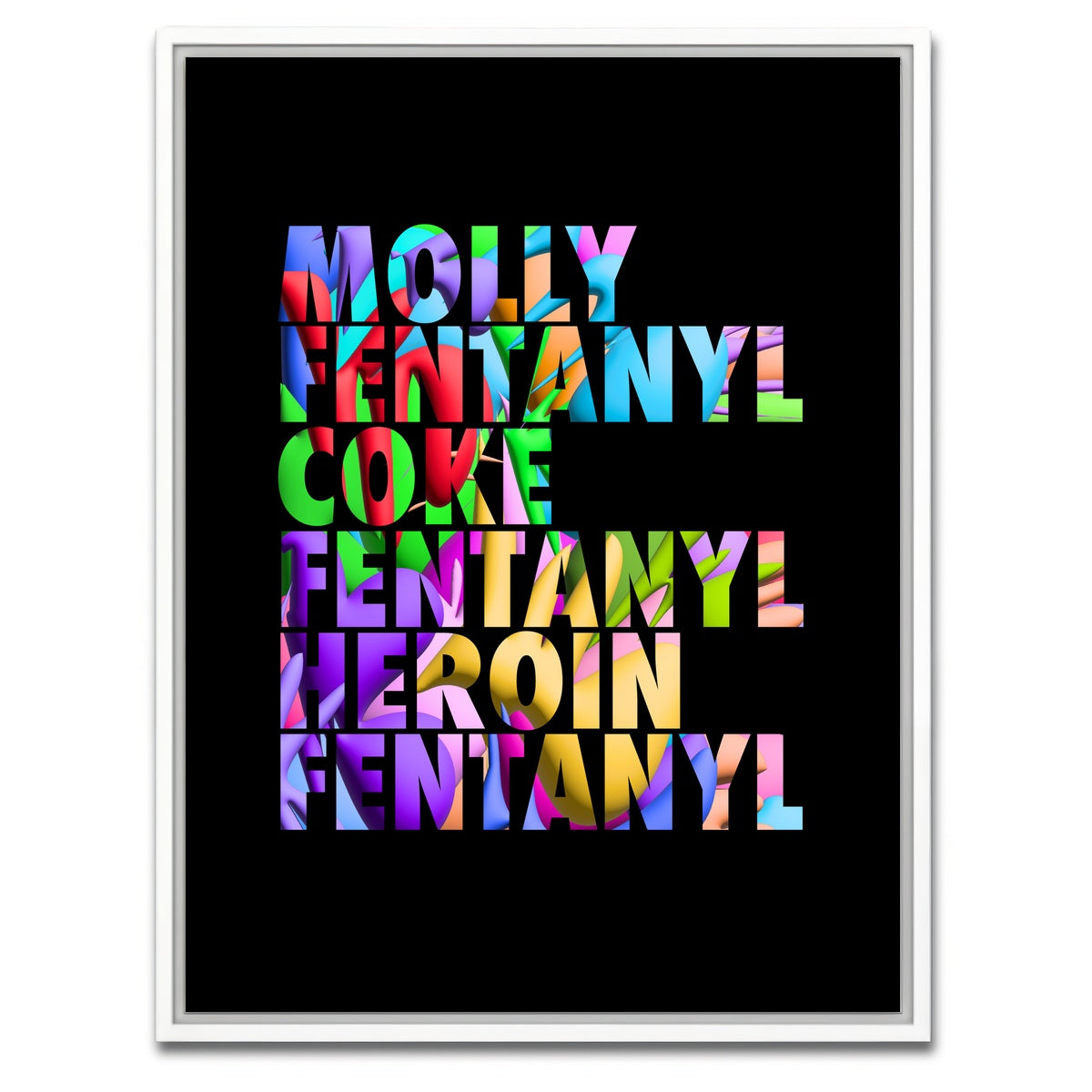 AUTO-MOCKUP WHITE | Mdern Drugs | 1 Piece | White Framed Canvas | group=3x4