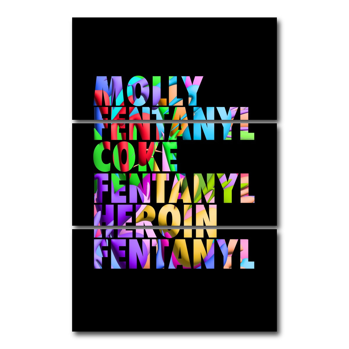 AUTO-MOCKUP WHITE | Mdern Drugs | 3 Piece | Gallery Wrap Canvas | group=12x24_stacked