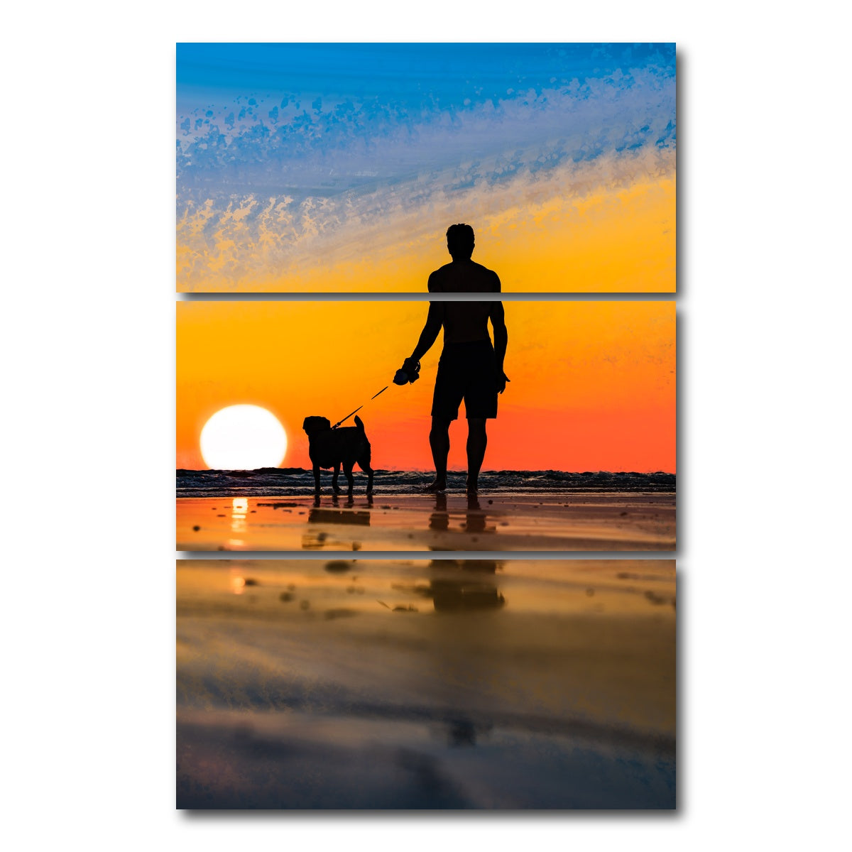 AUTO-MOCKUP WHITE | Me and My Best Bud | 3 Piece | Gallery Wrap Canvas | group=12x24_stacked