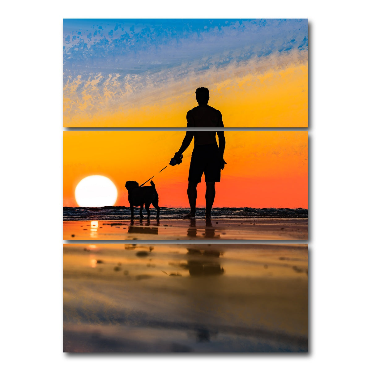 AUTO-MOCKUP WHITE | Me and My Best Bud | 3 Piece | Gallery Wrap Canvas | group=8x18_stacked